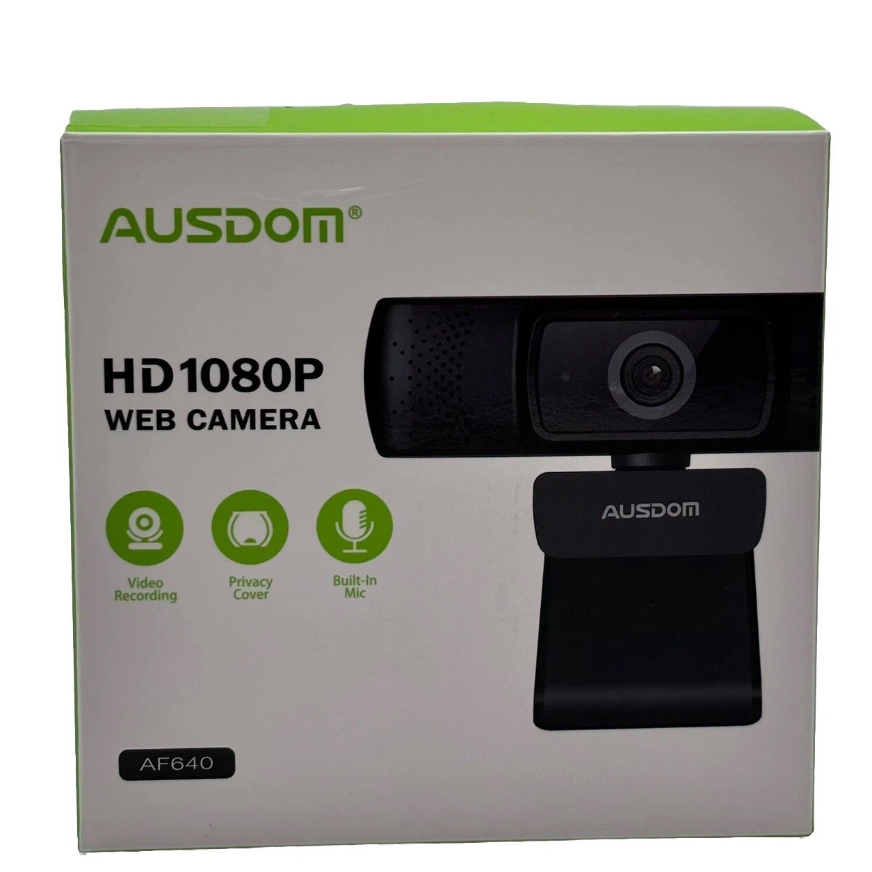 Ausdom HD 1080P Web Camera AF640 - New Open Box