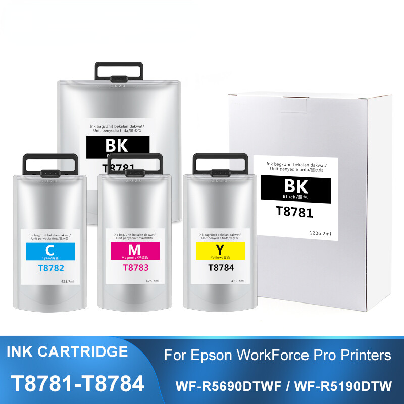 T8781-T8784 Ink Cartridge With Pigment Ink For Epson WF-R5690DTWF WF-R5190DTW