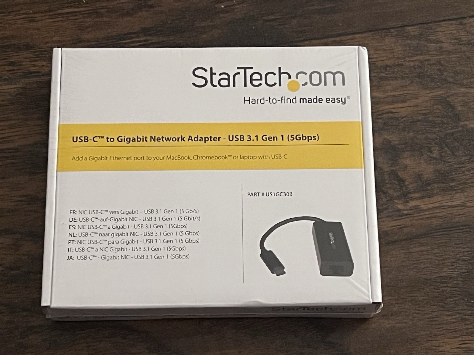 StarTech.com USB-C to Gigabit Network Adapter (Part # US1GC30B)