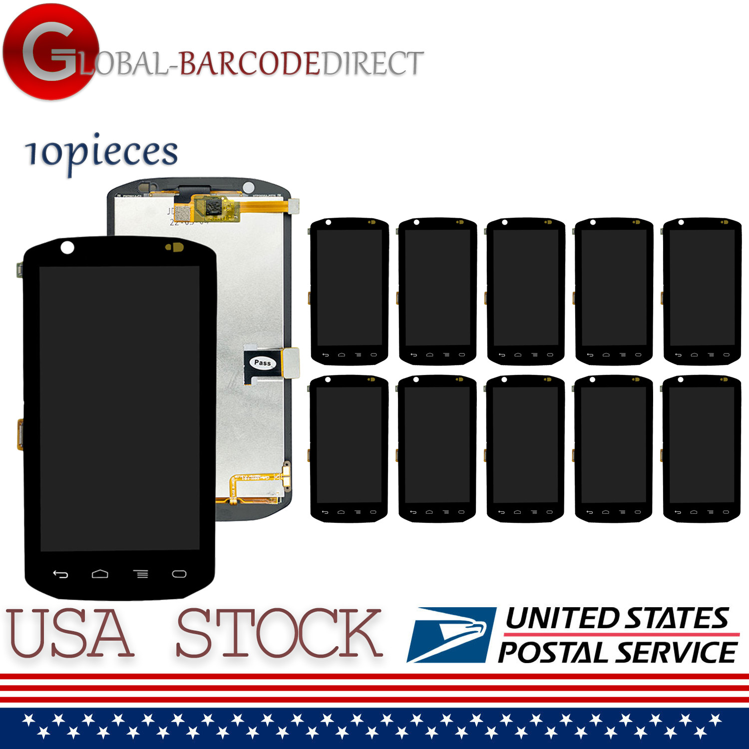 10x LCD Display + Touch Screen (83-173075-01) for Symbol TC70 TC75 TC700H