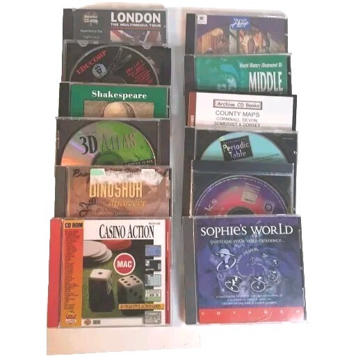 Lot of 12 Vintage Mac Macintosh Computer Software And Games Dinosaurs History