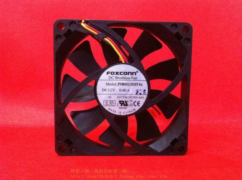 1pcs FOXCONN PV801512MSPF 0AFan 0A DC12V 0.40A 3pin 80*80*15mm