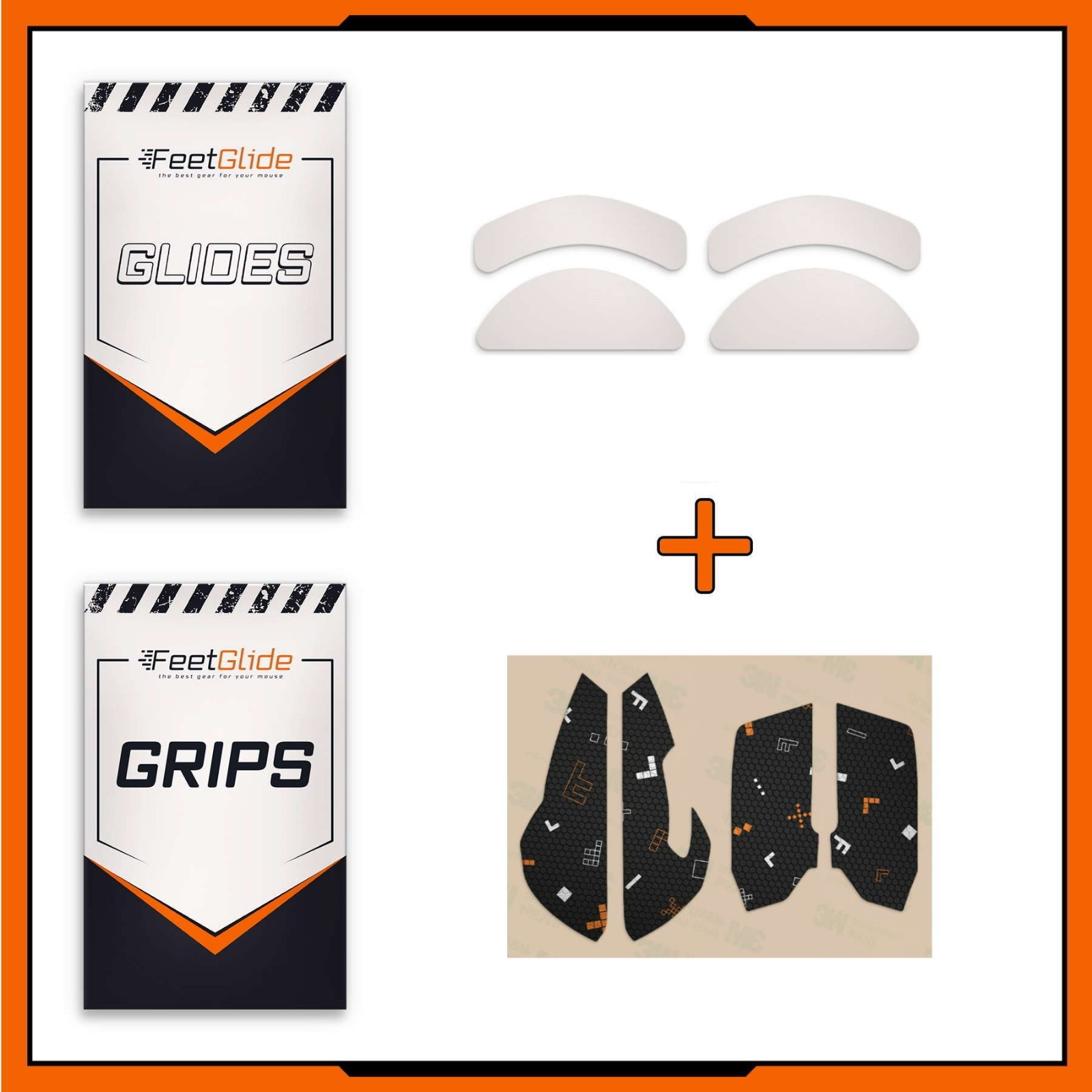 FeetGlide PTFE Mouse Skates & Grip Tape Bundle for Razer Viper Mini
