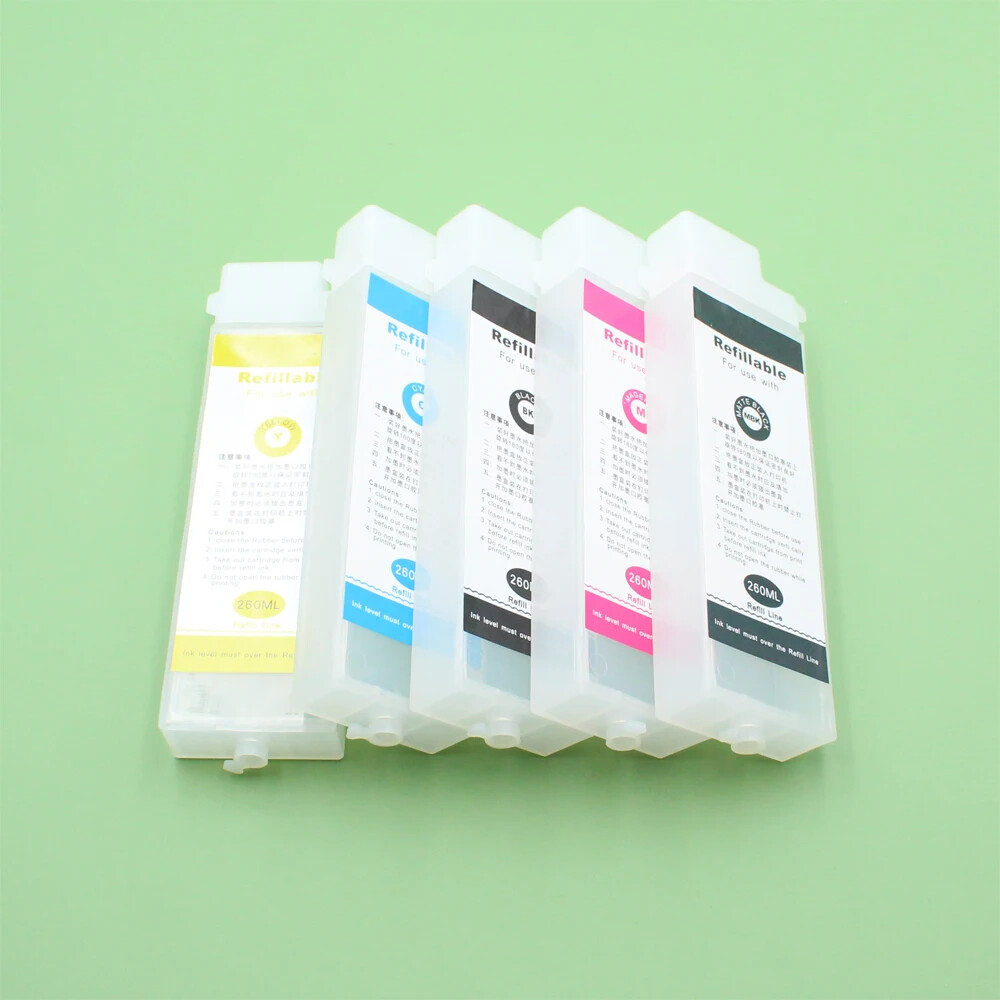 5pcs PFI 120 Refillable Ink Cartridge for Canon TM-200 205 300 305 300 printer