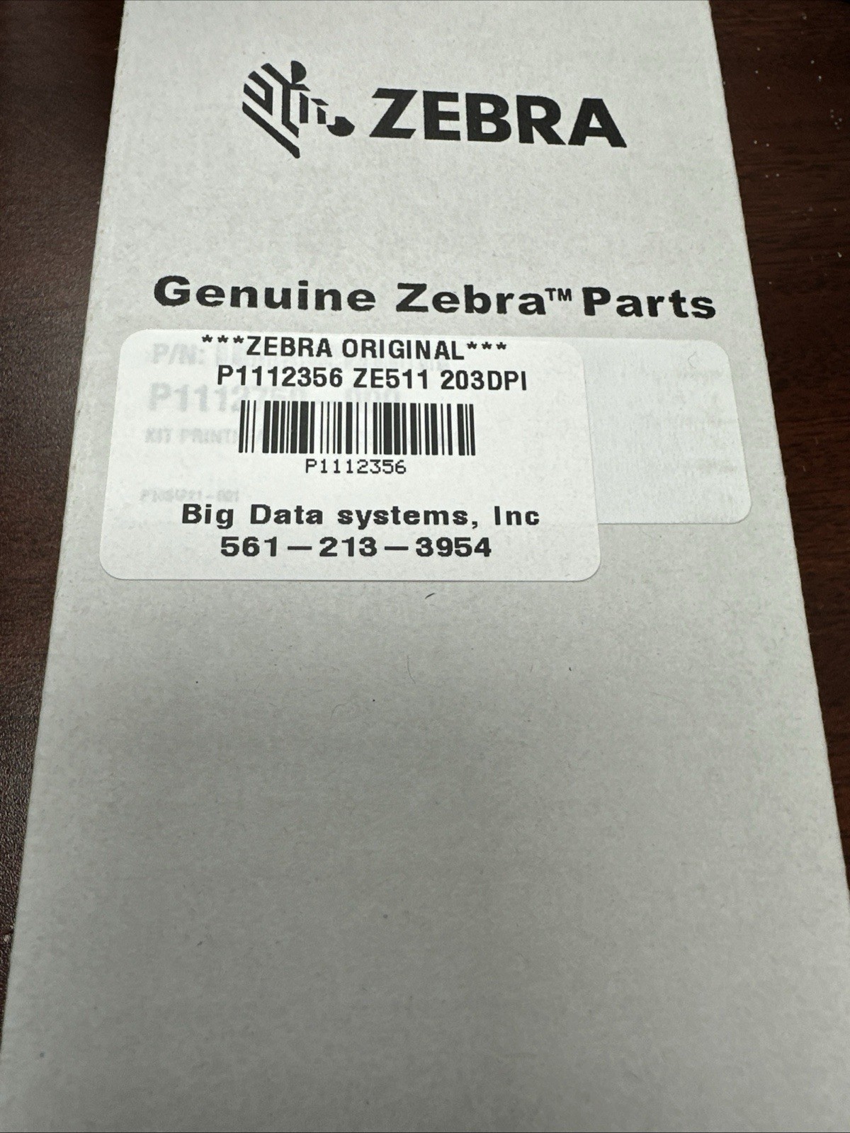 ZEBRA **ORIGINAL** P1112356 Printhead for 203DPI Printehead NEW **US SHIP**