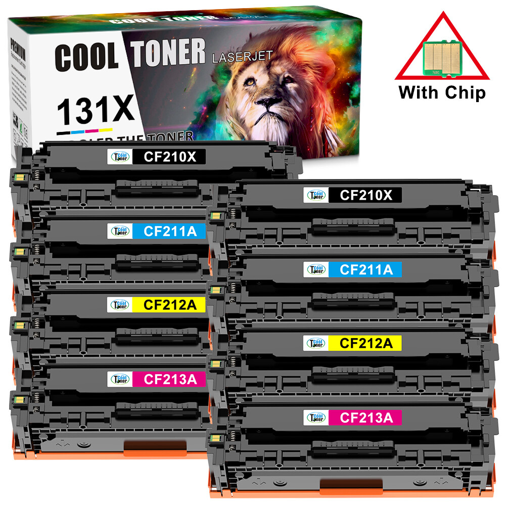 8PK Color Toner for HP CF210A 131A Laserjet Pro 200 M251nw M276nw MFP Printer