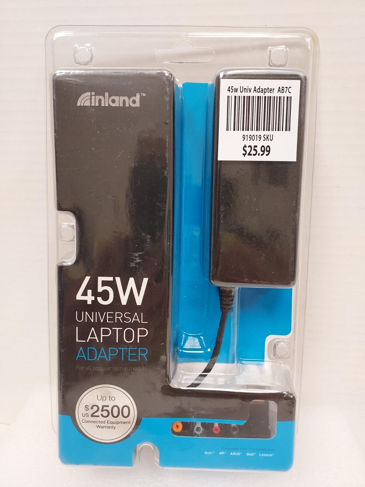 Inland 45W Universal Laptop Adapter With 5 Tips