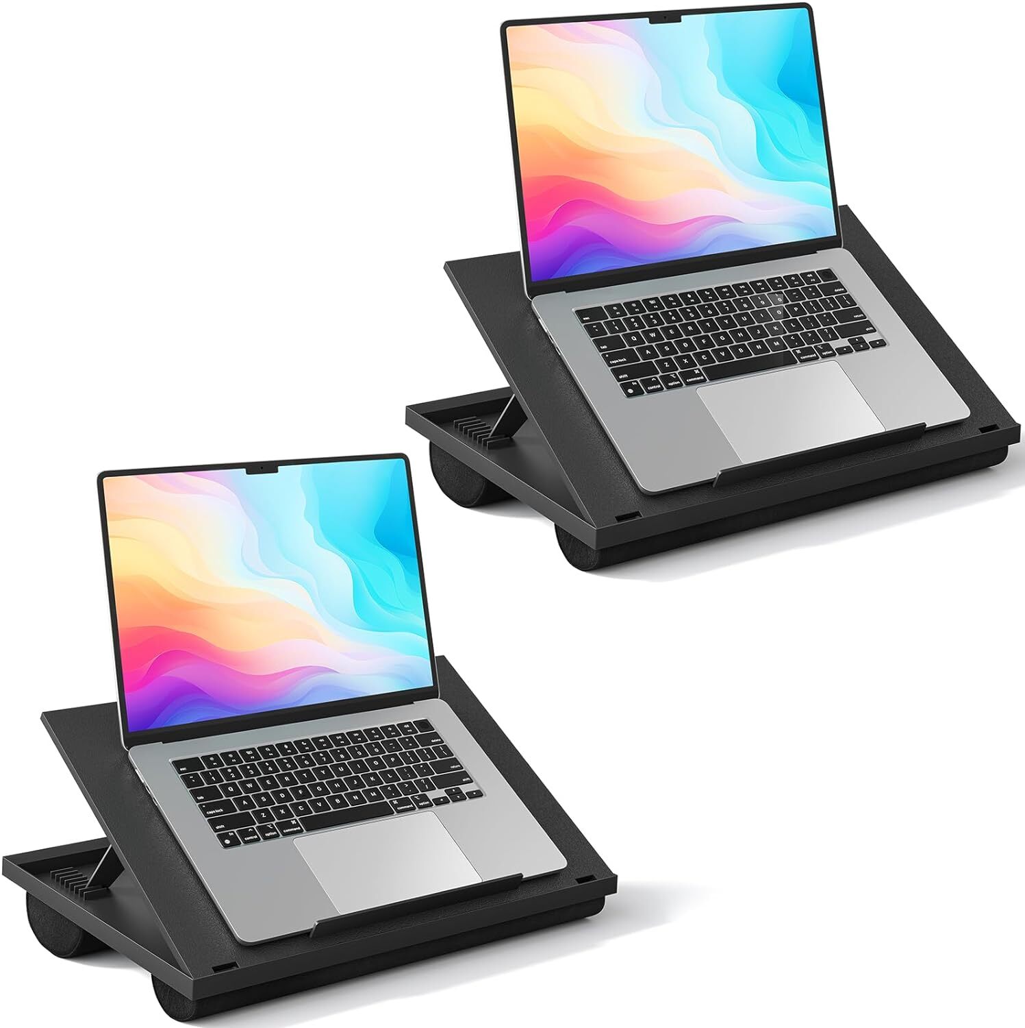 2 Pack Adjustable Lap Desks, 8 Angles & Dual Cushions