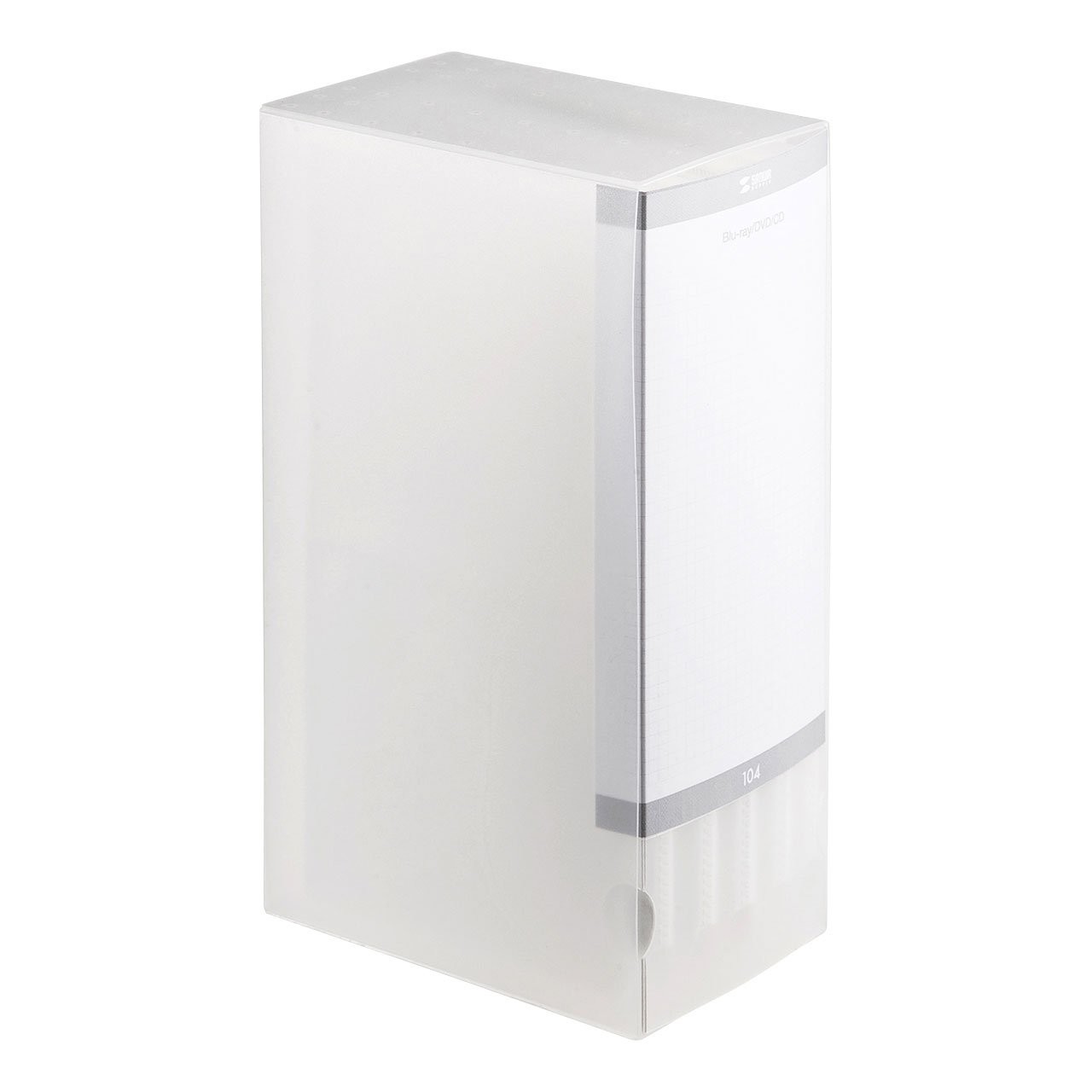 Sanwa Supply Blu-ray Compatible File Case, Holds 104 Discs, Clear, FCD-FLBD104CL