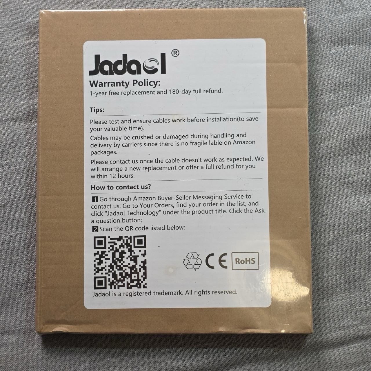 Jadaol Cat 6 Ethernet Cable 50FT Flat LAN Internet Network Cord High Speed NIP
