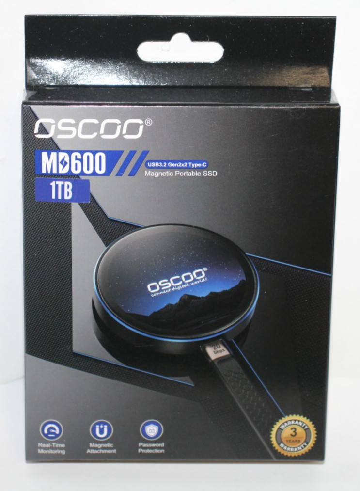 OSCOO MD600 1TB USB3.2 GEN 2 X 2 TYPE-C MAGNETIC PORTABLE SSD