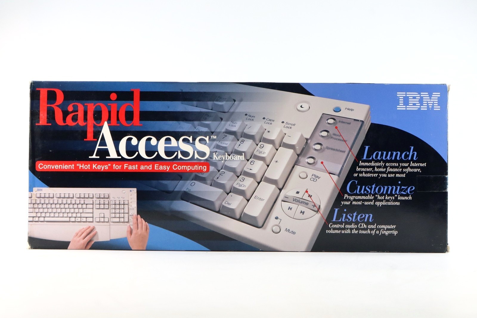 IBM KB-7993 Rapid Access PS2 AT Keyboard 00K8649 / 12J5557 / 12J5558 New Sealed