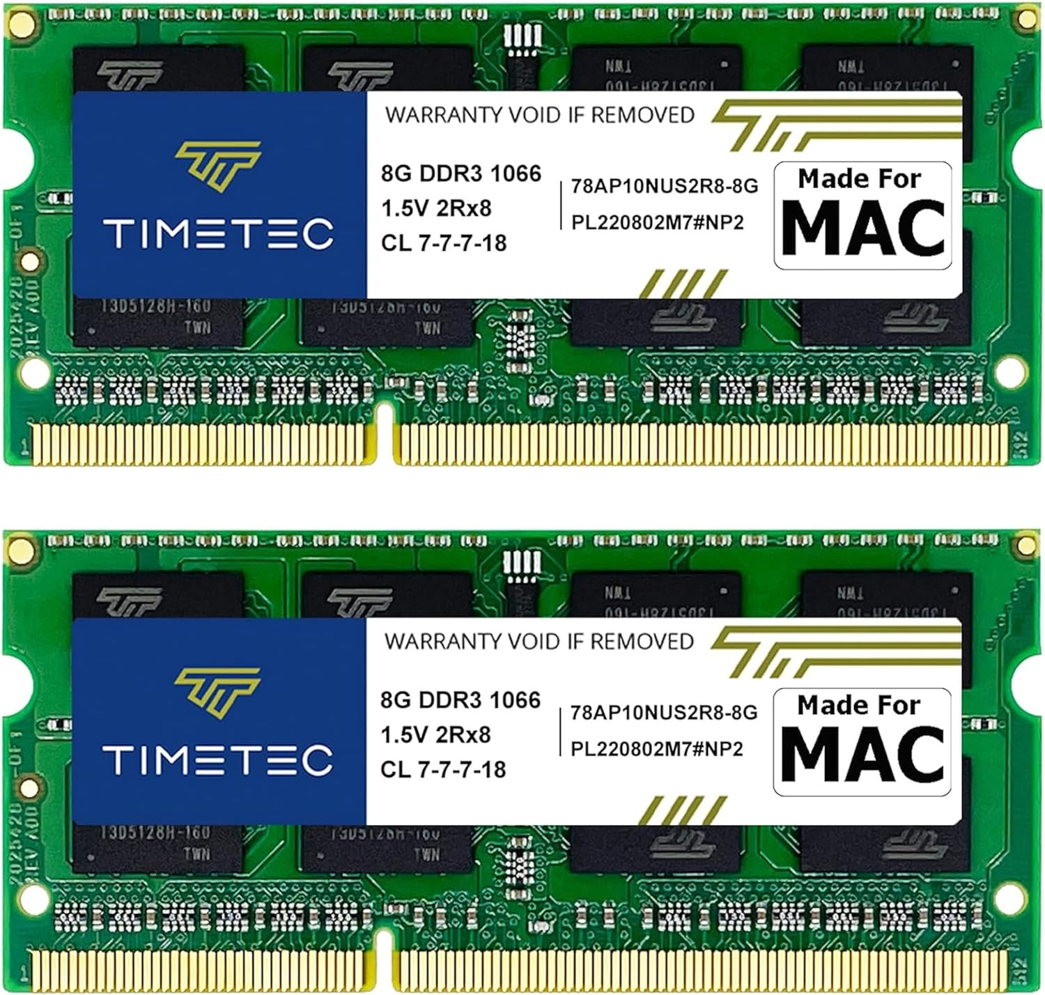 Timetec 16GB Kit(2X8Gb) Compatible for Apple DDR3 1067Mhz / 1066Mhz PC3-8500 RAM