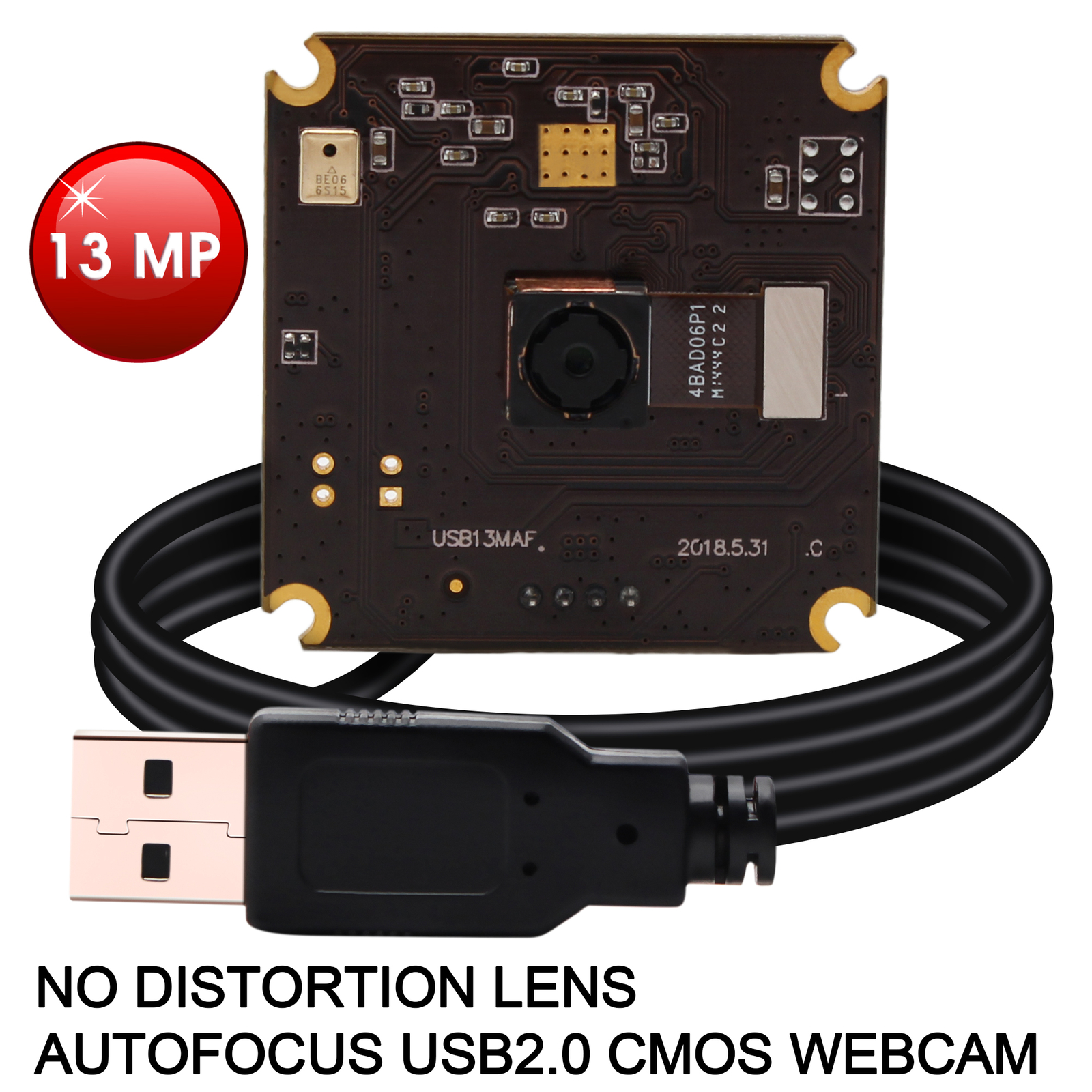 ELP 13MP Audio Mini Autofocus USB Camera Module for Android Linux Windows MAC