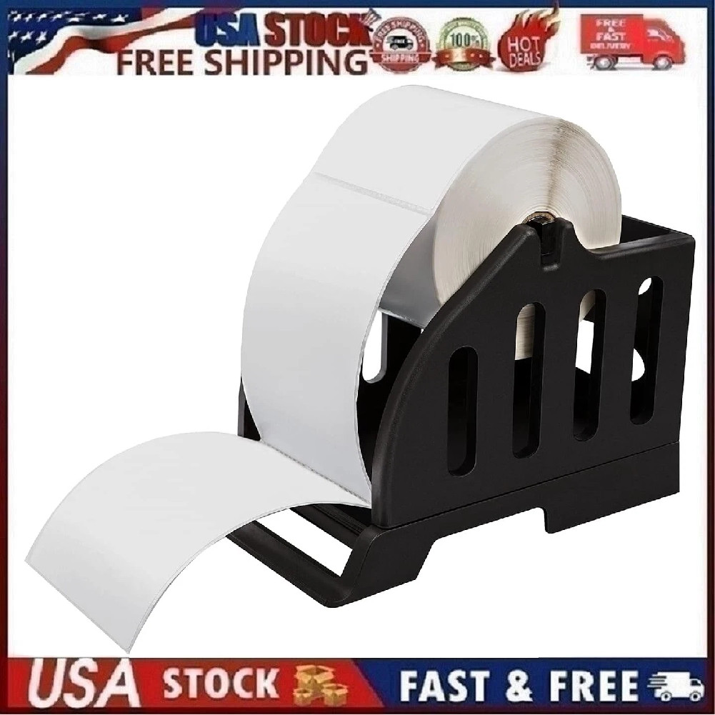 ROLLS LABEL HOLDER FAN-FOLD LABELS Thermal Label Printer 4x6 Plastic Stand NEW