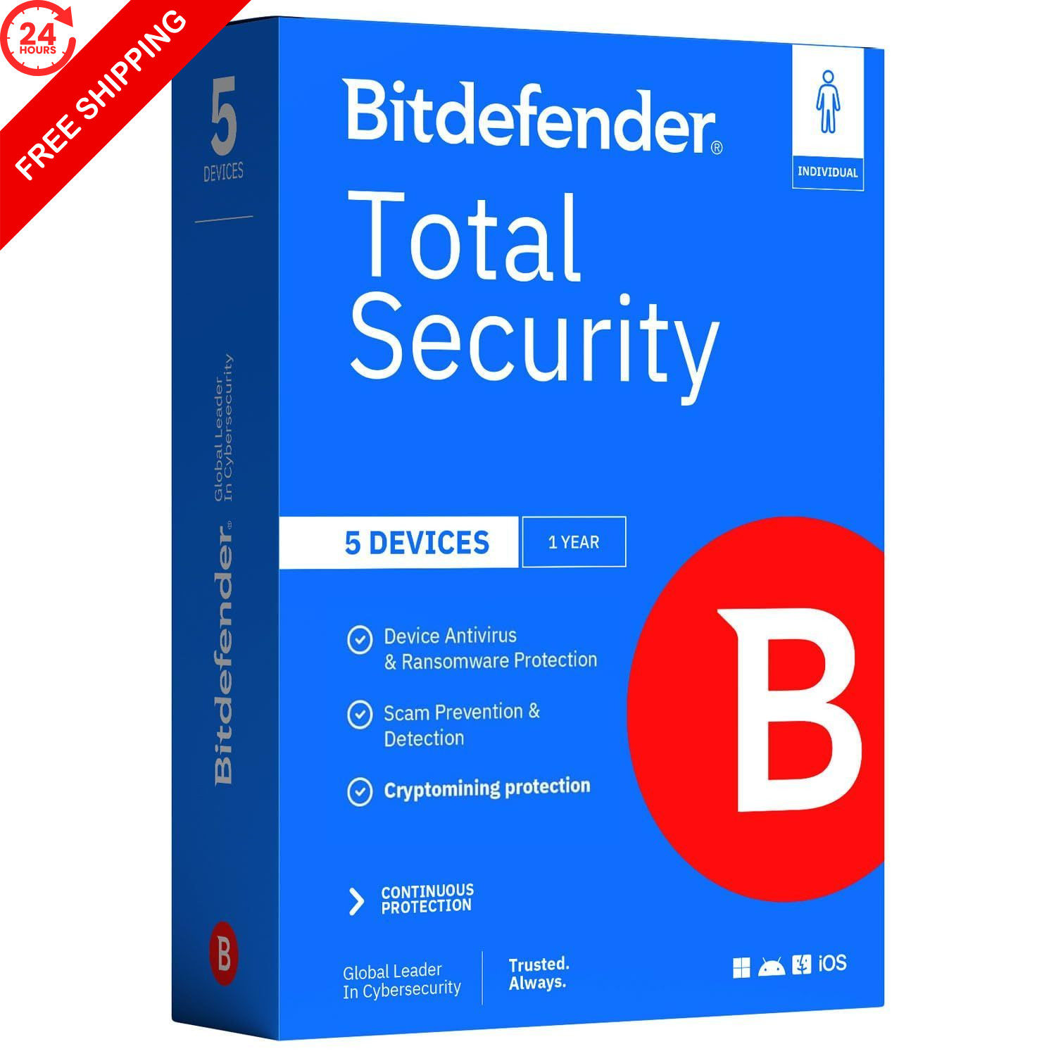 Bitdefender Total Security 2026 – Complete Antivirus and Internet Security...
