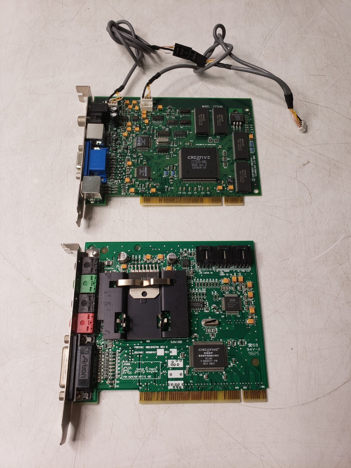 Creative Labs CT7240 Video Decoder Pci Card & Creative Audio PCI Card