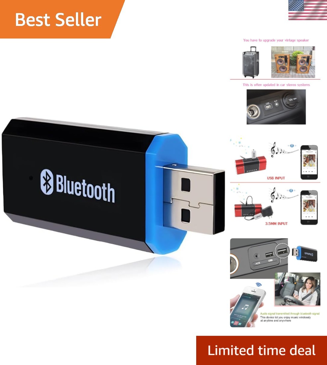 Compact USB Bluetooth Adapter for High-Fidelity Music Streaming and Connectivity