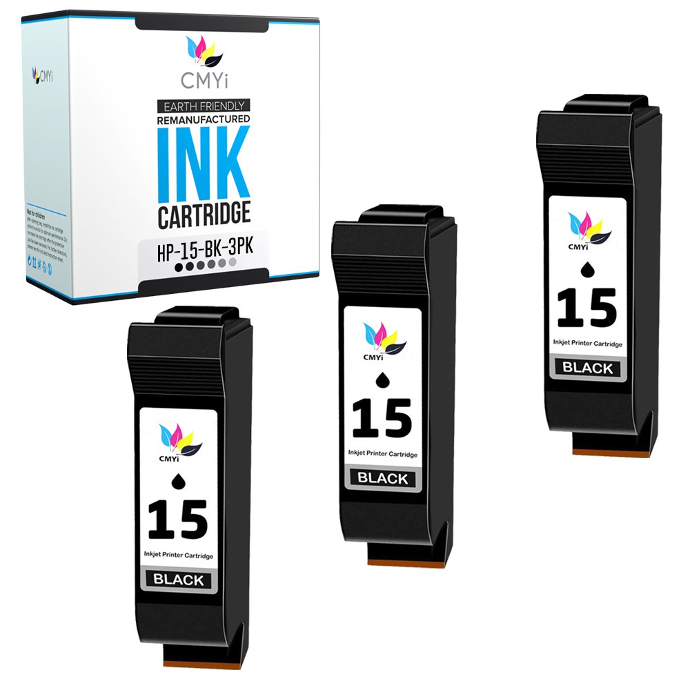 3PK Compatible CMYi HP Printer Ink 15 Cartridges for OfficeJet 5110 V30 V40 V45