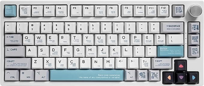 GK GAMAKAY TK75 75% Mute Mechanical Keyboard w/ Knob Control, RGB, Bluetooth