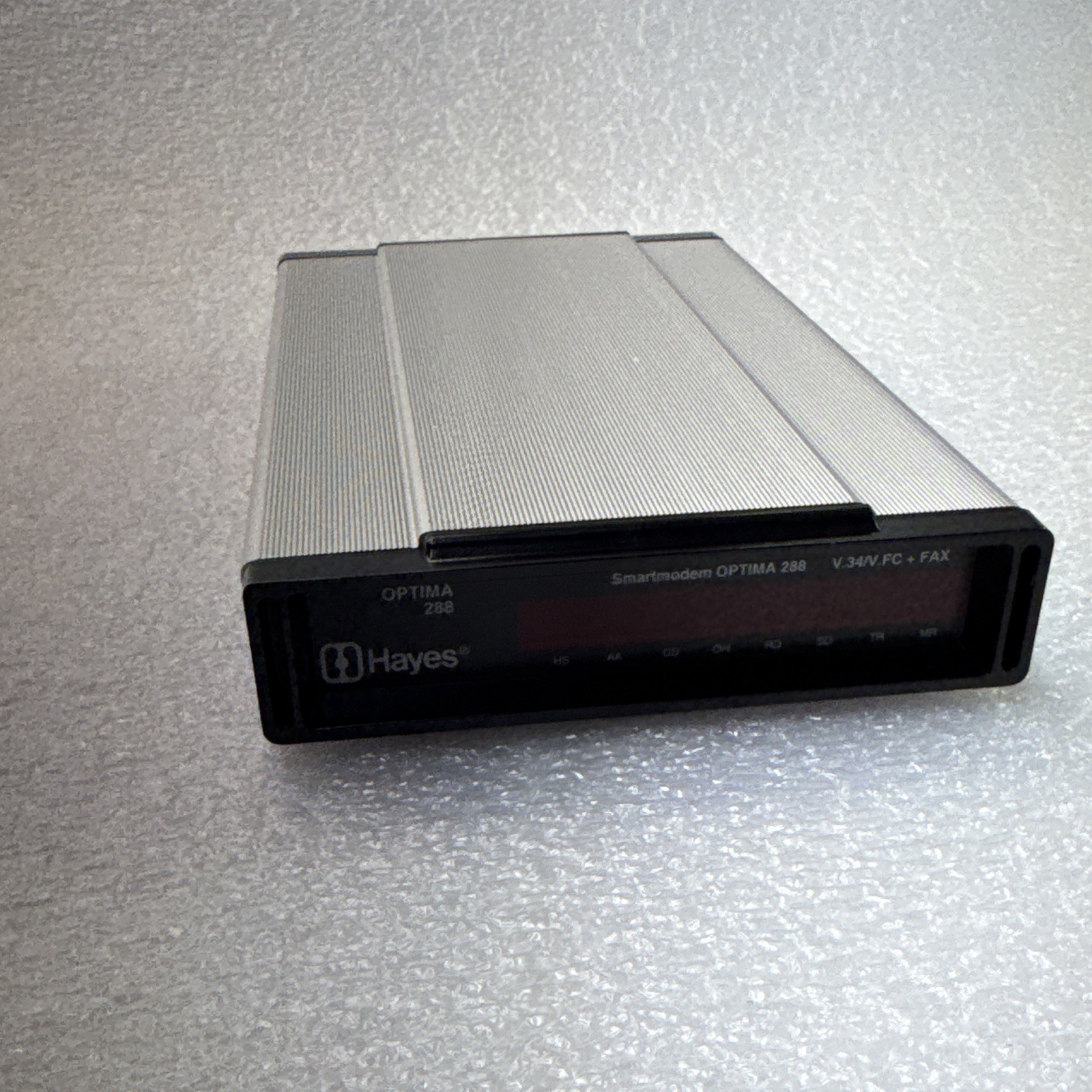 Hayes Smartmodem OPTIMA 288 28.8K Dial-Up Fax Modem 5240AM Silver/Black