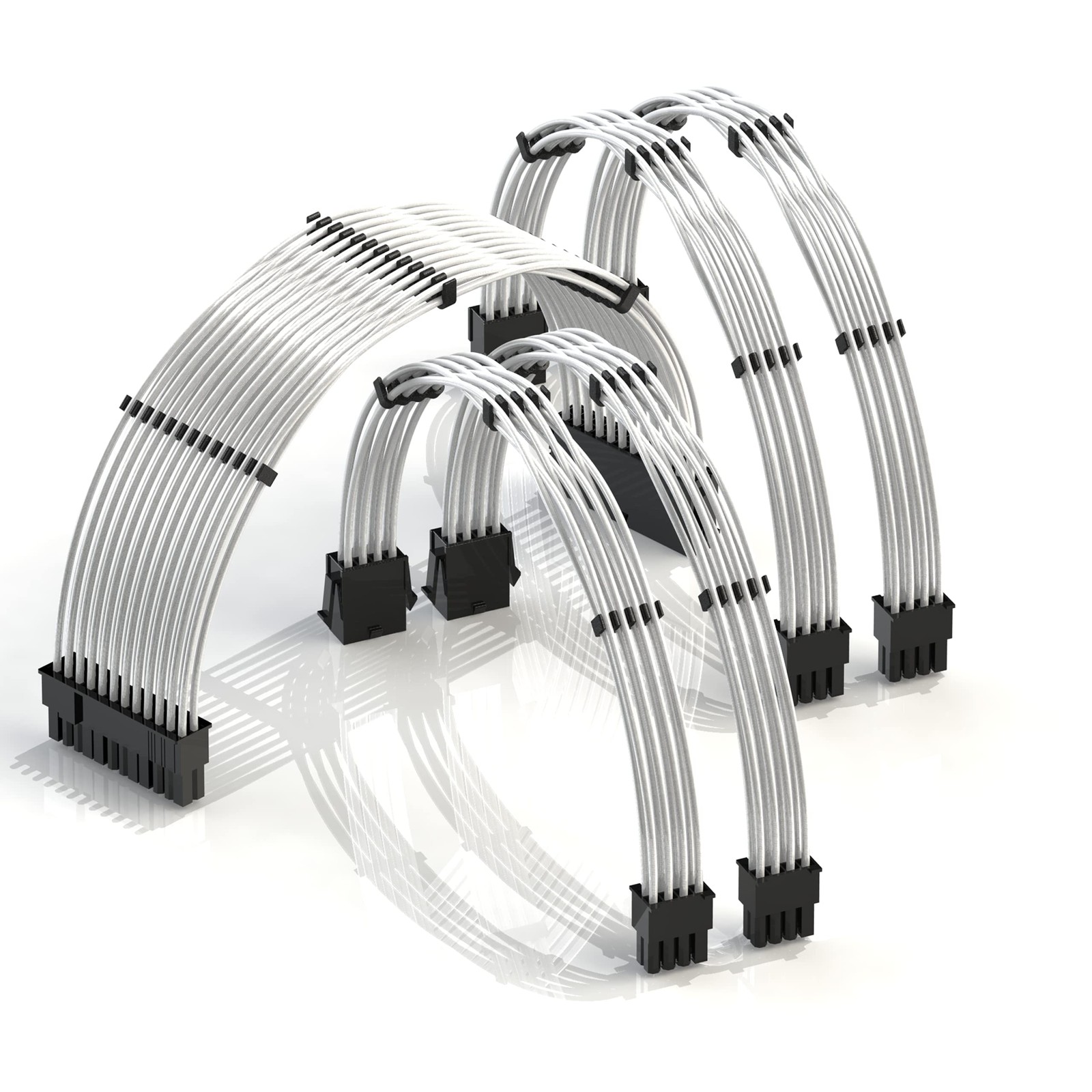 LINKUP ATX 24-Pin PSU Extension Cable 30cm Silver