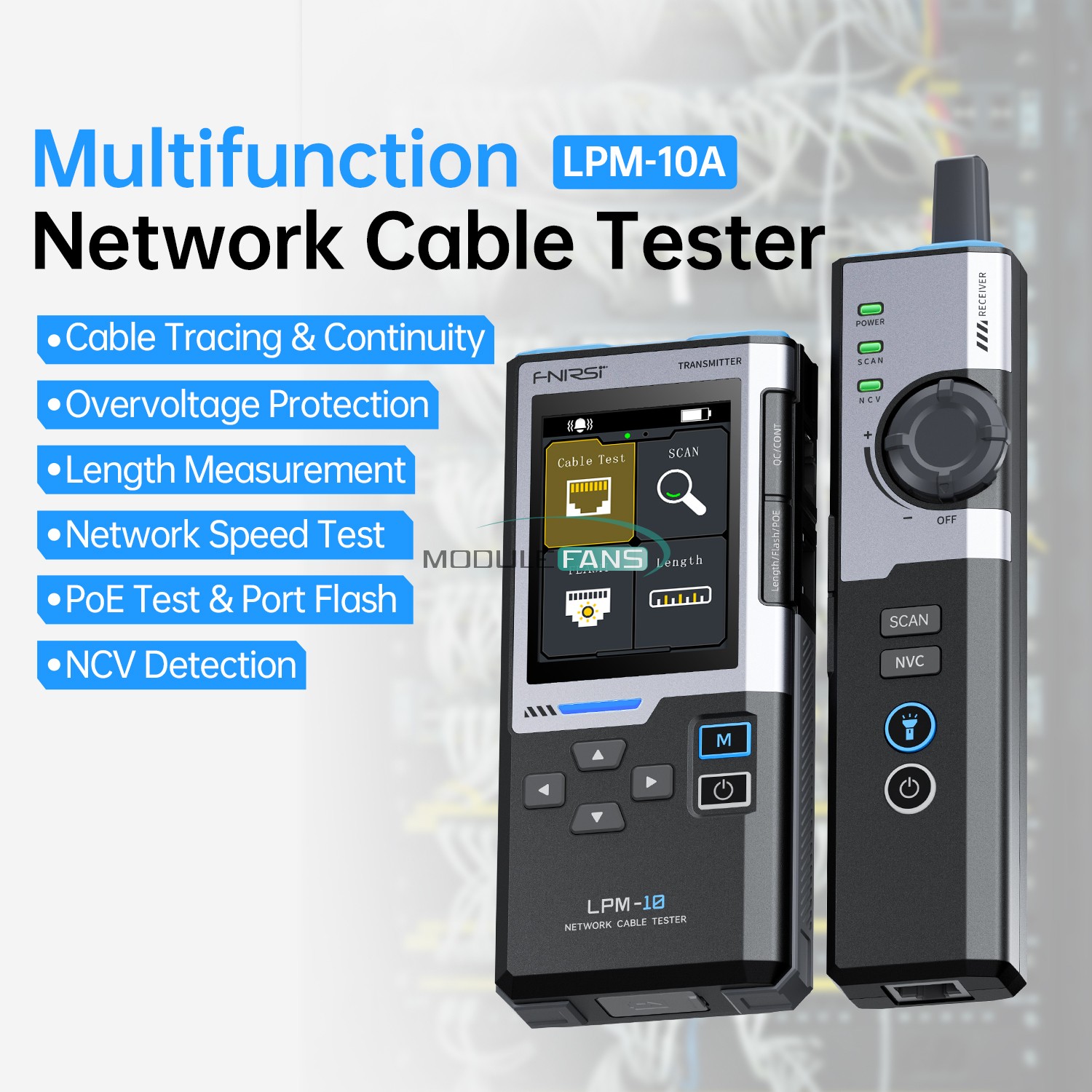 FNIRSI Intelligent Cable Finder RJ45/RJ11 Line Tester Network Repair LPM-10A
