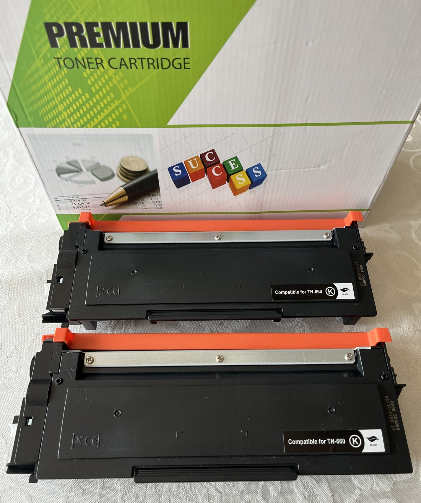 Brothers TN660 - 2 pack TN-660 Premium Toner Cartridge Compatible