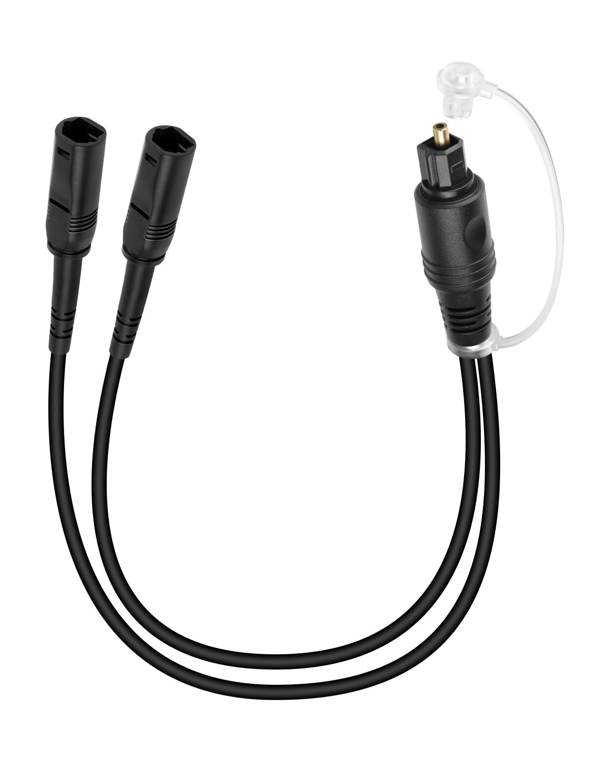 Digital Optical Audio Splitter 1 in 2 Out, Toslink Fiber Optic 1 to 2 Female ...