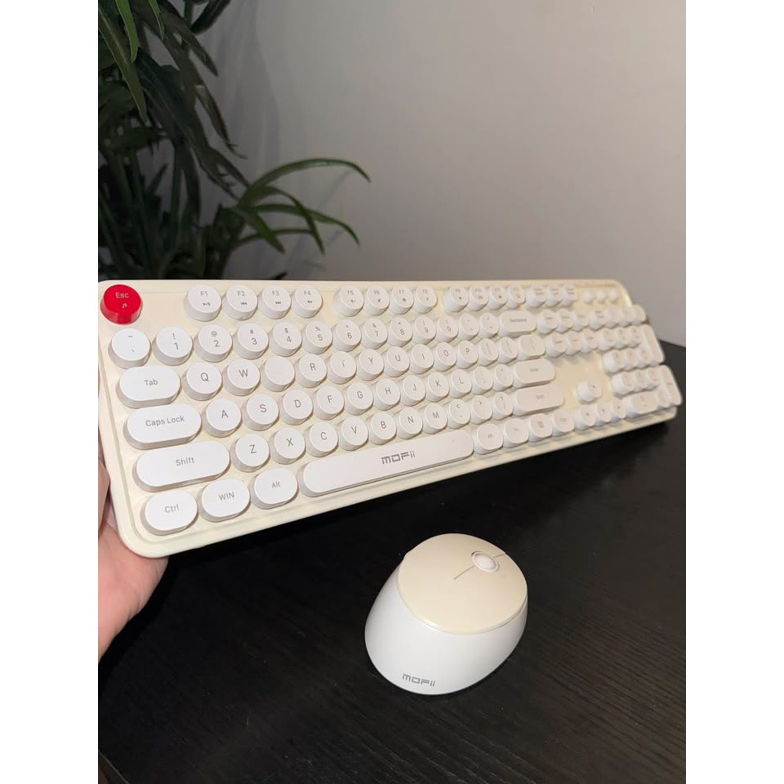 MOFii Sweet Wireless Keyboard & Mouse Combo Retro Cream