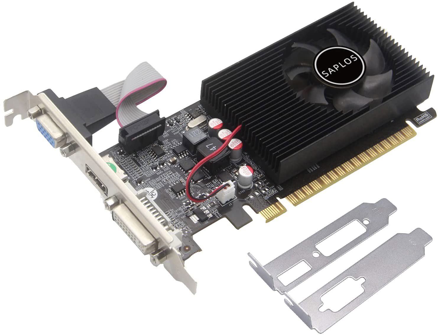 SAPLOS NVIDIA GT 730 4GB DDR3 128 Bit VGA DVI HDMI Low Profile Graphics Cards 