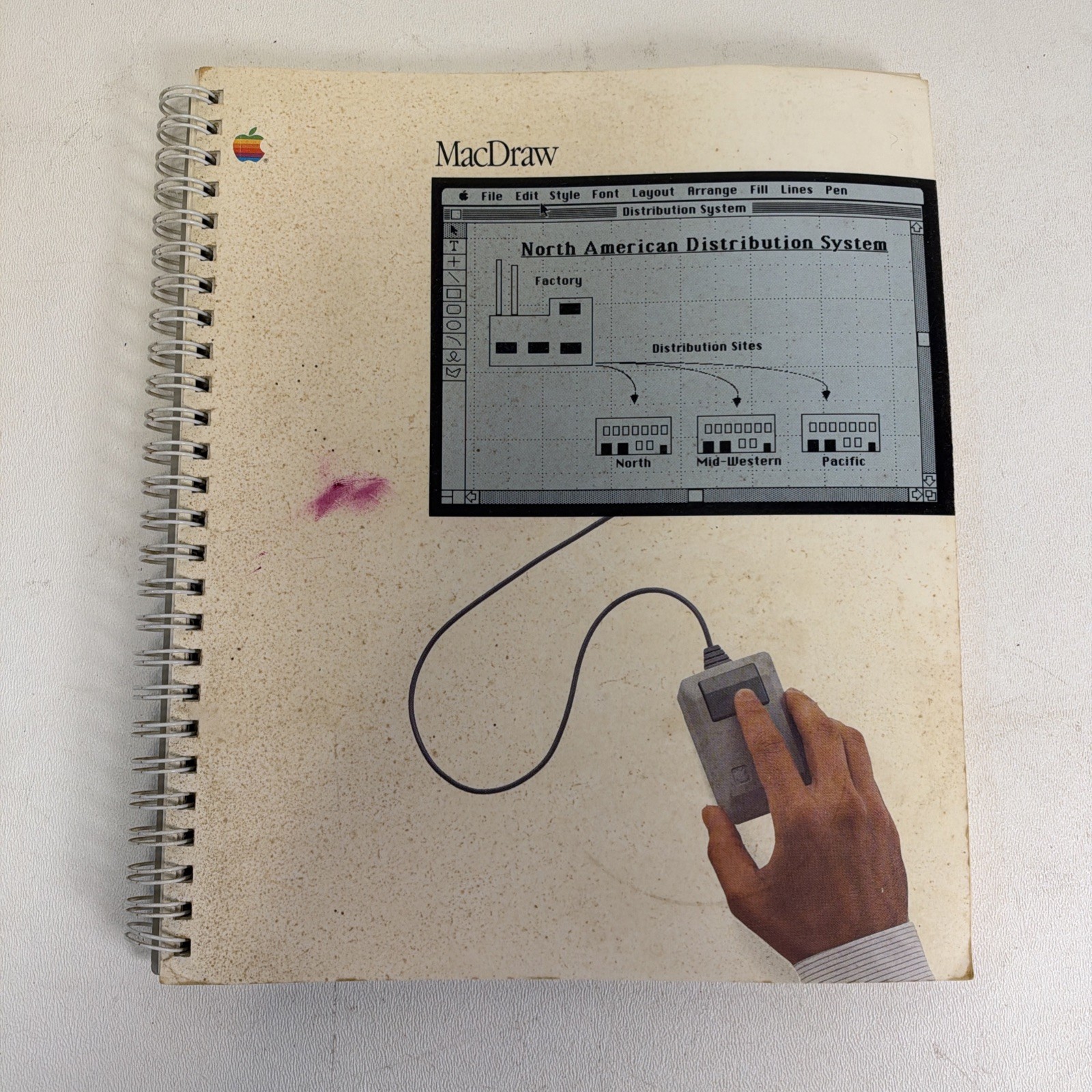 Vintage Apple MacDraw released 1984 User Guide (Has Wear & Tear - See Photos)