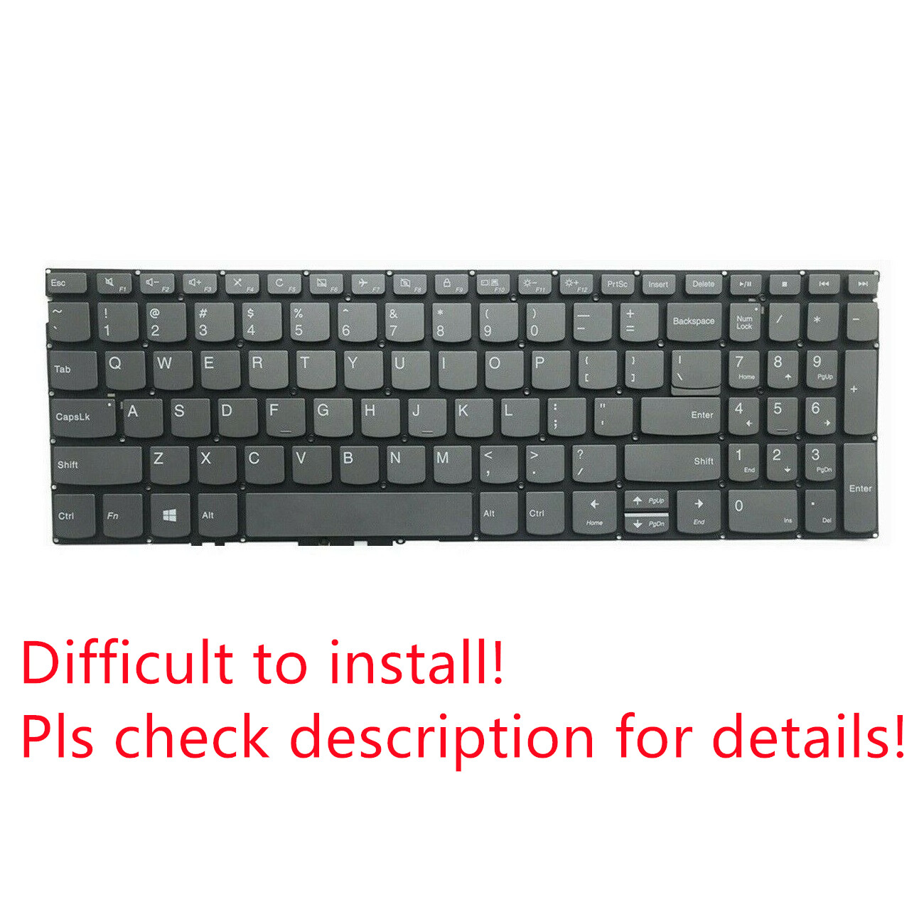 Original US Non-Backlit Keyboard for Lenovo IdeaPad 3-15IGL05
