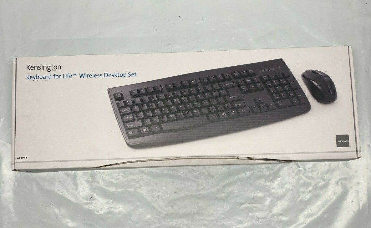 Kensington Keyboard for Life Wireless Desktop Set (K75231US) Box Damage