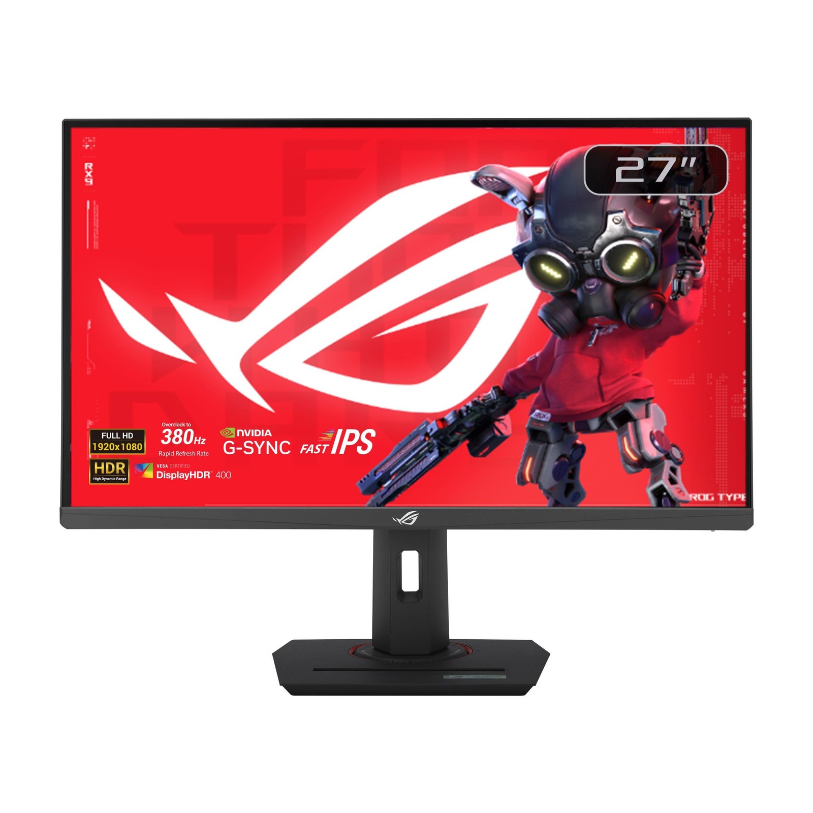 ASUS ROG XG279CNS 27 Inch 1080p 380Hz USB-C Gaming Monitor BLACK