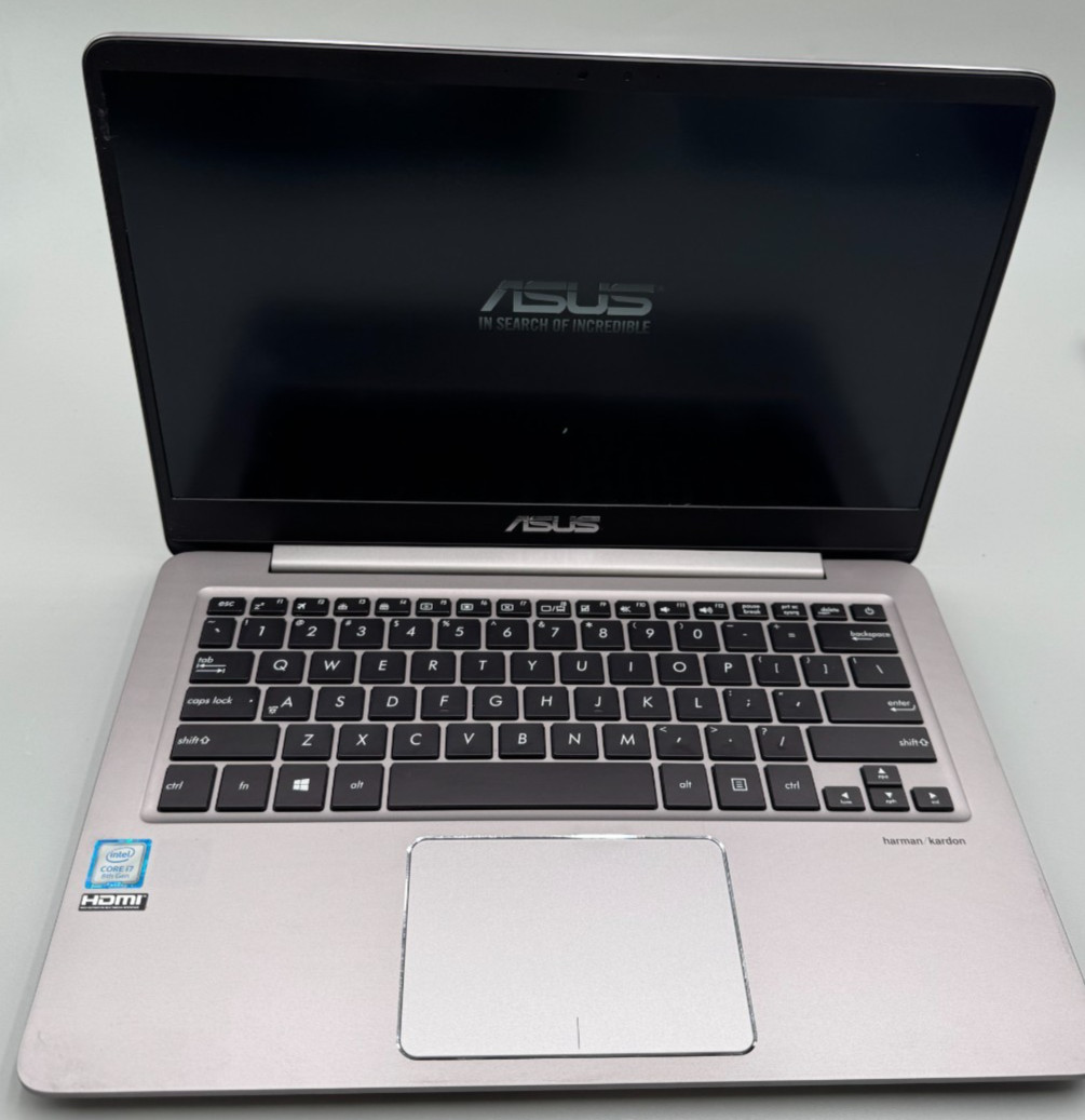 ASUS UX410U Notebook PC 14" i7-8550U 1.8GHz 256GB SSD 8GB DDR4 Gray Laptop Good