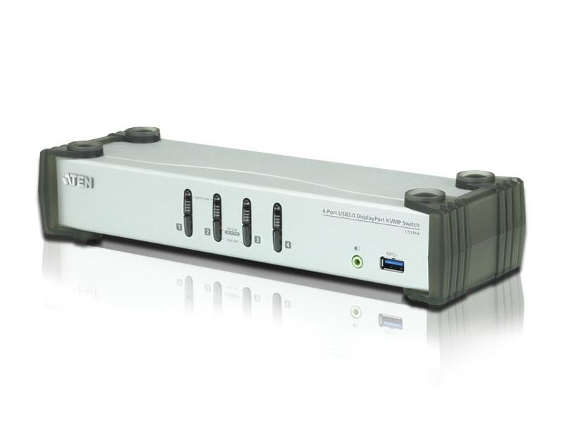 ATEN CS1914 DisplayPort KVM Switch 4-Port USB3.0 4K@30Hz USB Hub