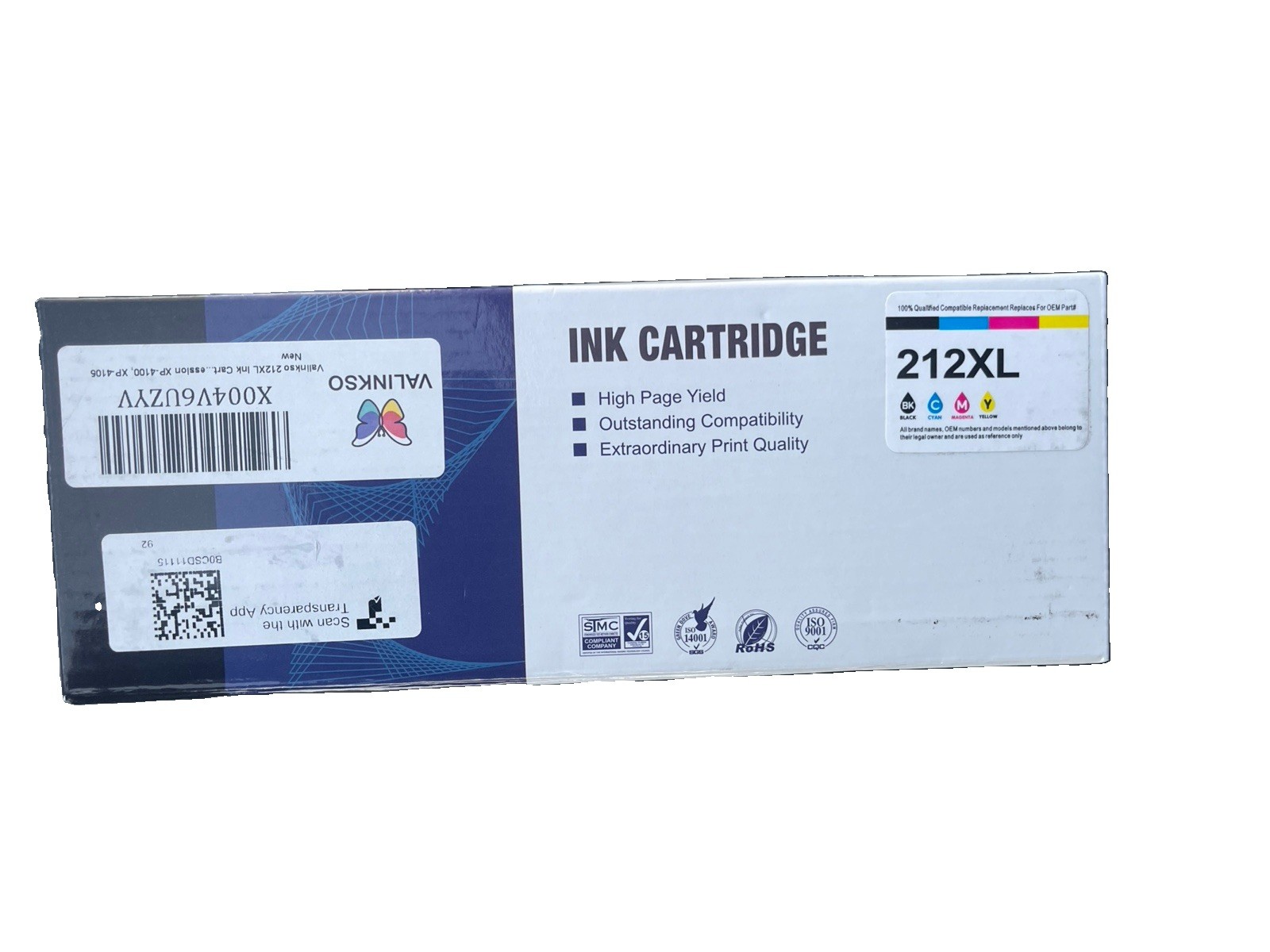 VALINKSO 212XL Compatible Ink Cartridge Set for Epson XP-4100 XP-4105 CMYK