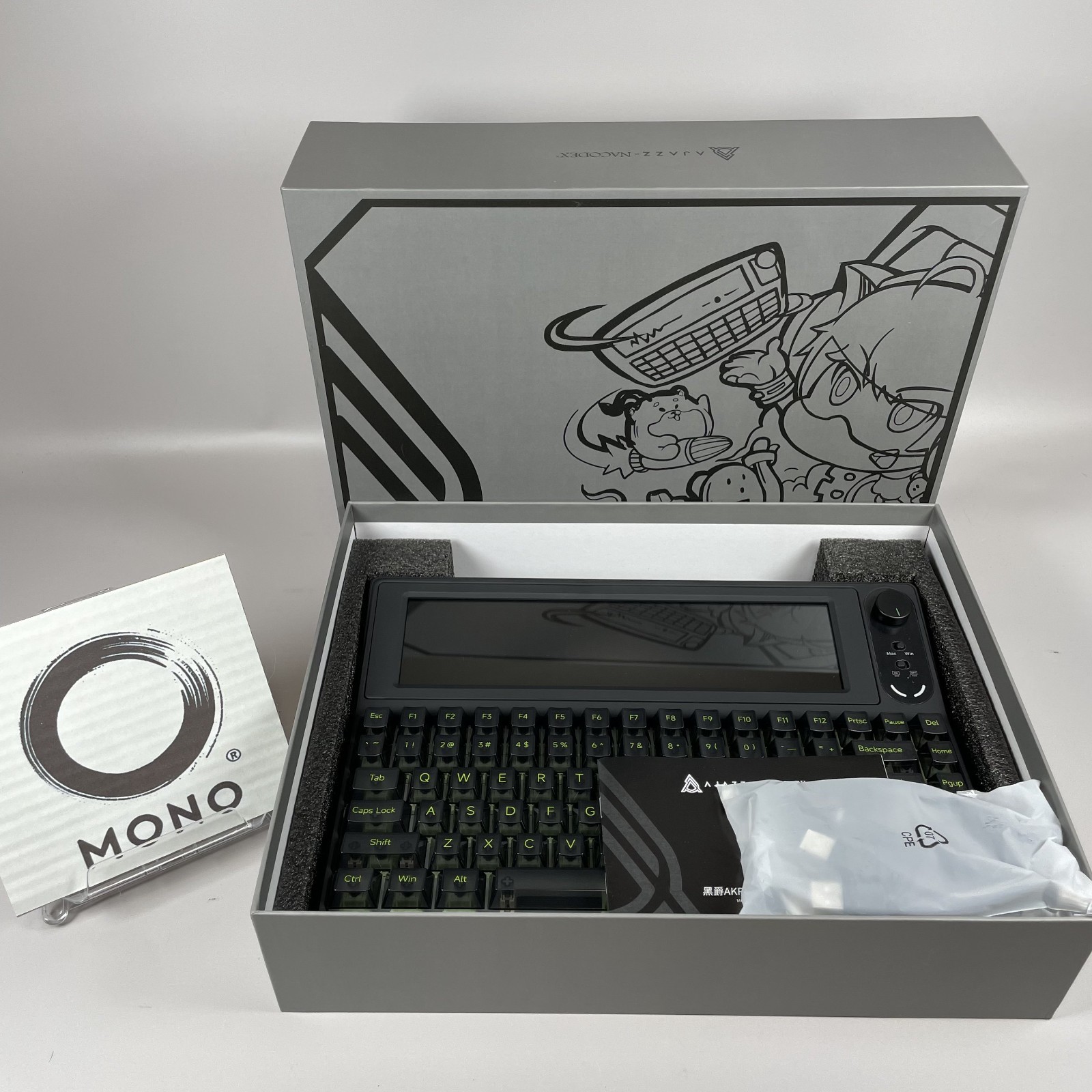 Ajazz AKP846 Mechanical Gaming Keyboard 10" Touchscreen Transparent Keycaps NEW
