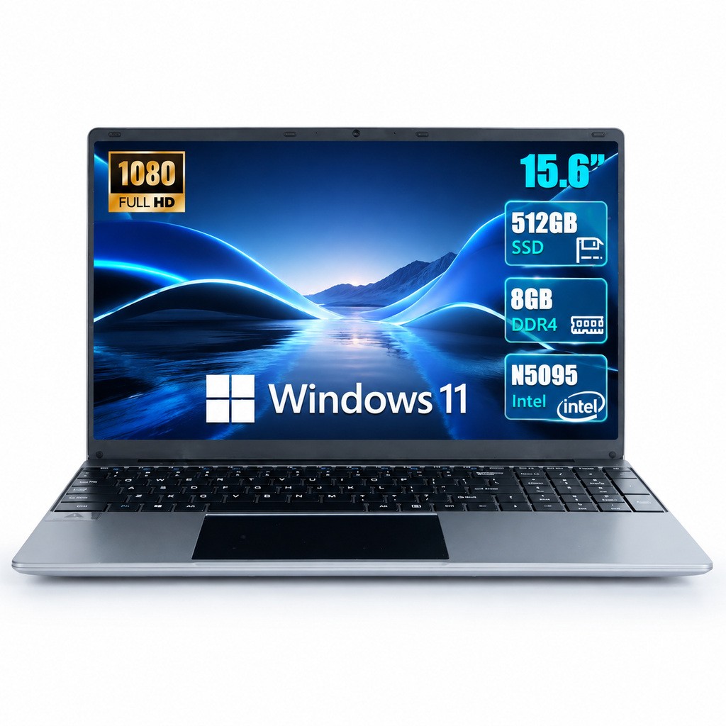 15.6 Inch Lightweight Laptop Windows 11 Speed Processor Multi Ports for Home