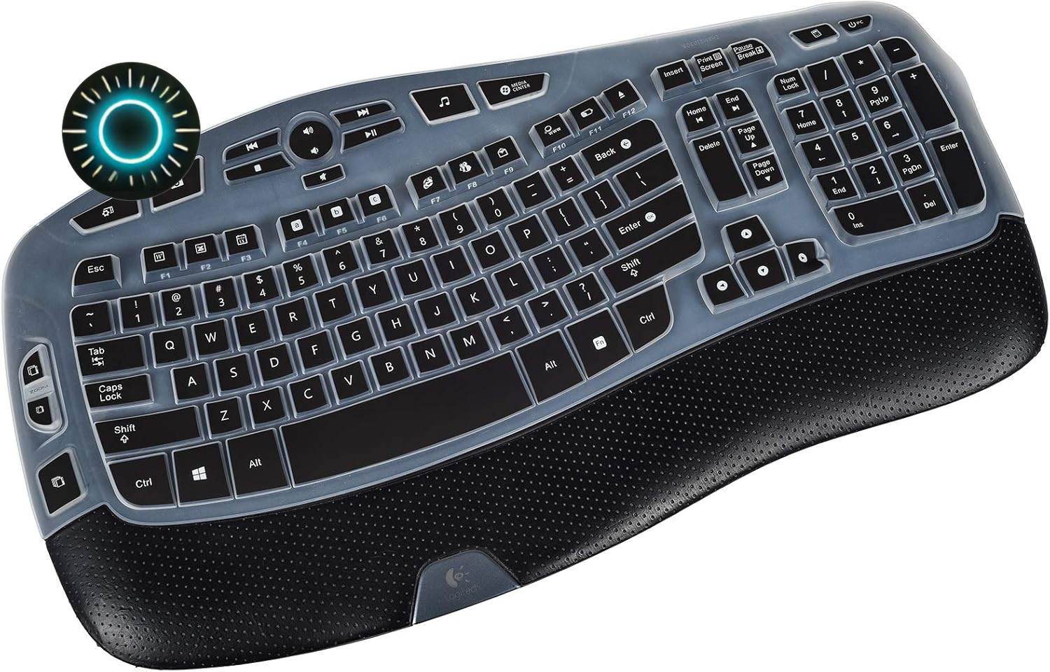 Keyboard Cover for Logitech K350 Wireless Wave Keyboard Logitech MK570 Black NEW