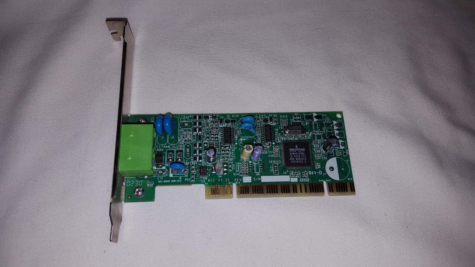 MSI Micro Star PCI 56K Fax Modem Broadcom BCM4212KQL MS-6946   *CP*