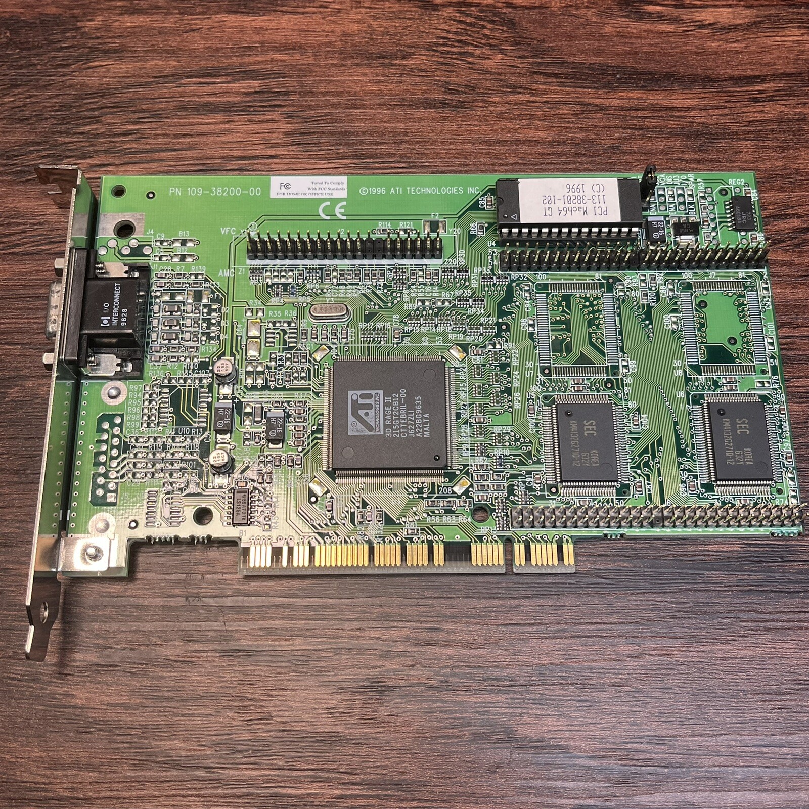 ATI PCI MACH64 GT 3D Rage II 2MB PCI VGA Video Card Great Condition