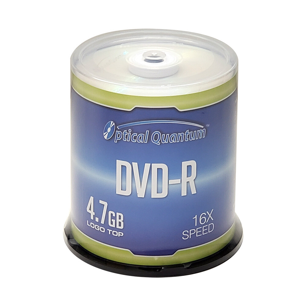 600 Optical Quantum 16X 4.7 GB DVD-R Logo Top Disc Blank Media OQDMR16LT-BX
