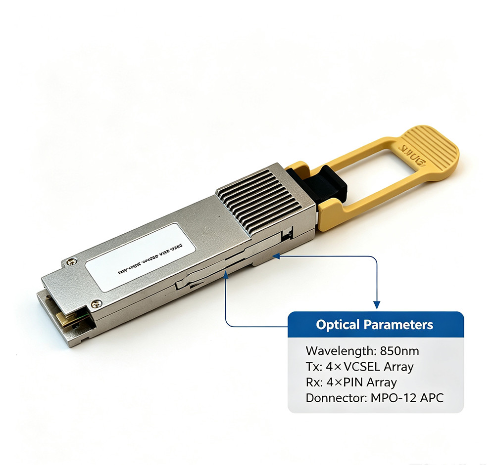 QSFP56 200G VR4 Transceiver MPO12 APC 850nm Multimode Fiber Arista HPE Dell