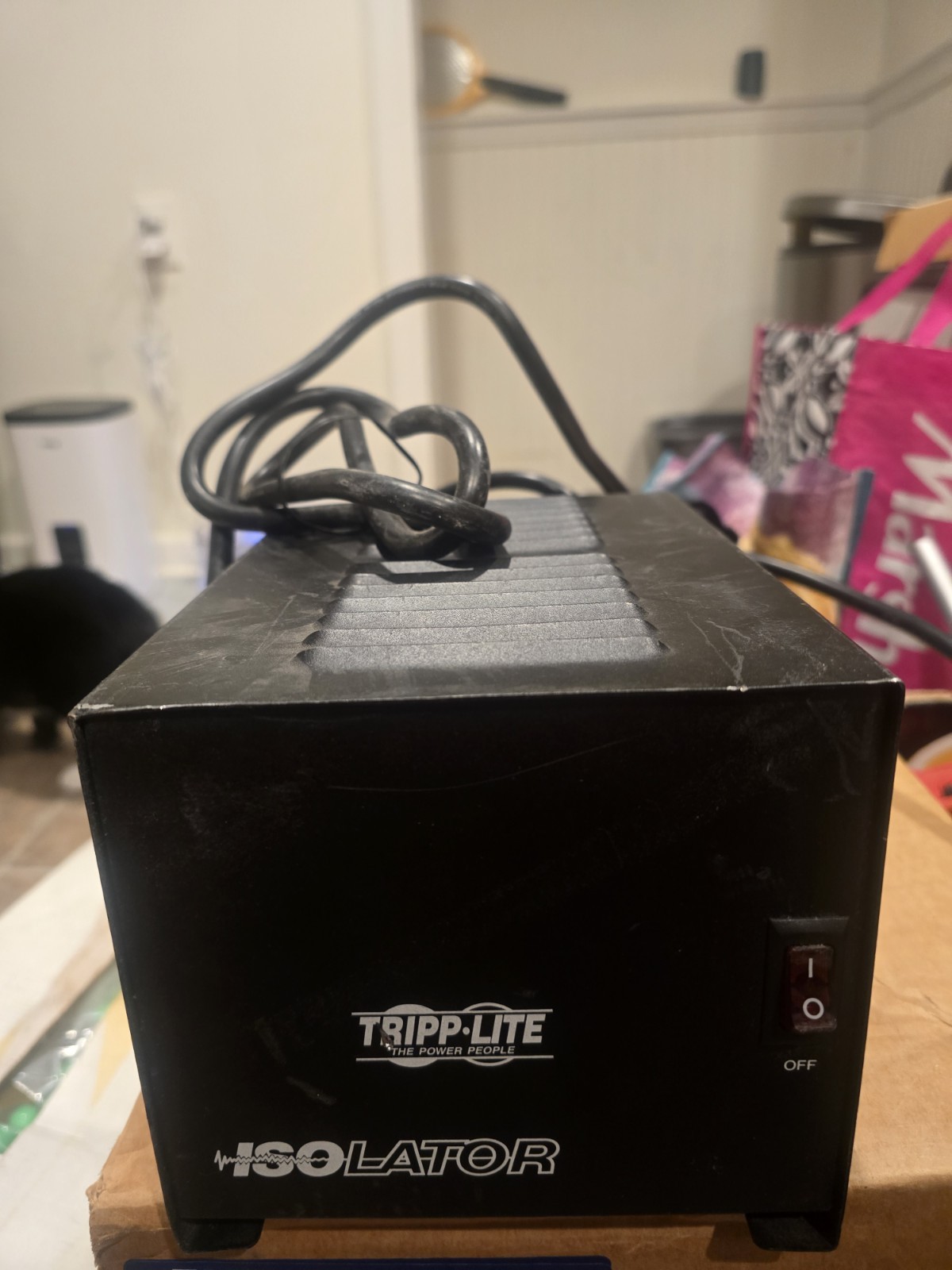 Tripp Lite IS1000 Isolation Transformer 1000W Surge 120V 4 Outlet 6ft Cord Black