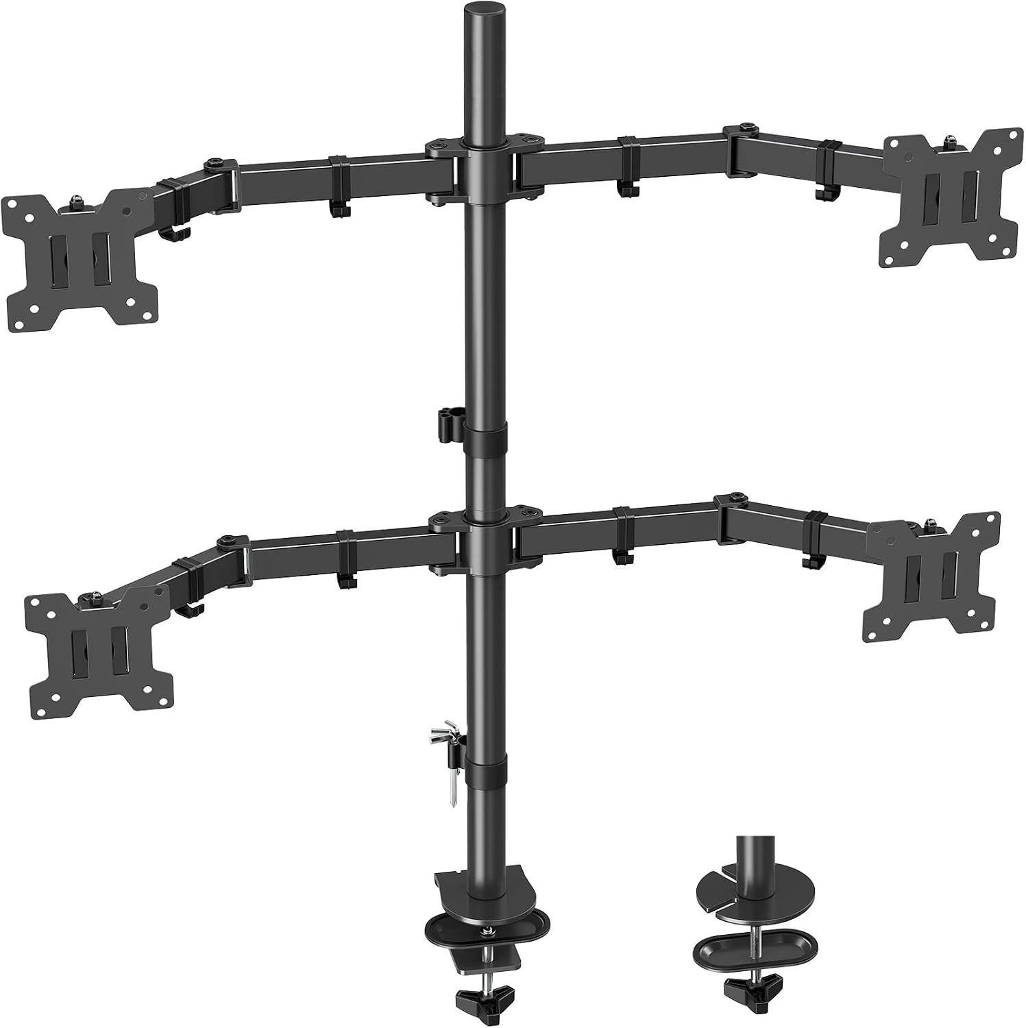 MOUNT Quad Monitor Stand, 4 Monitor Mount for 13 to 32 inch Computer Screens,...
