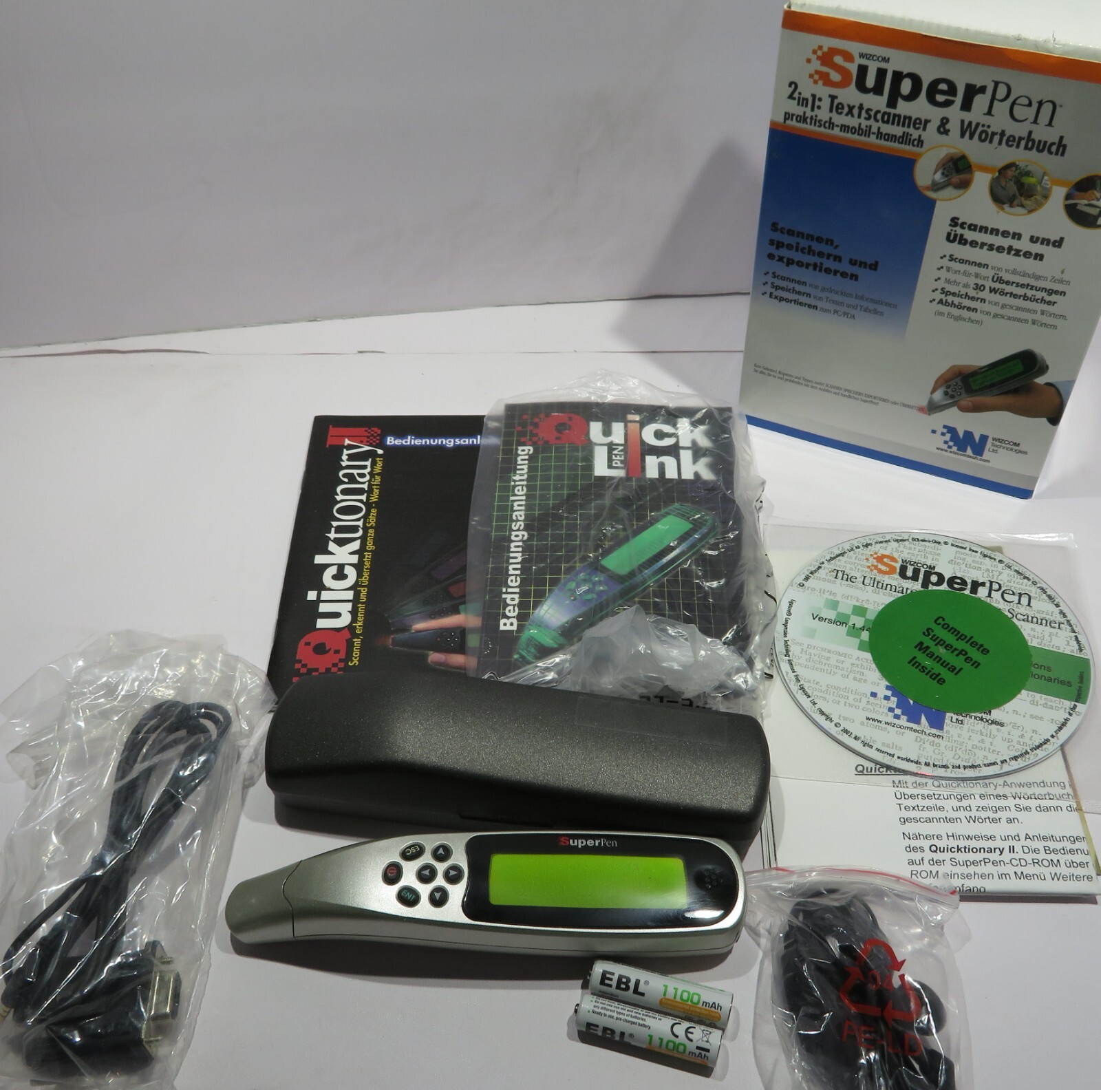 Wizcom SuperPen Professional Handheld Scanner, Store and Transfer - w/ Box