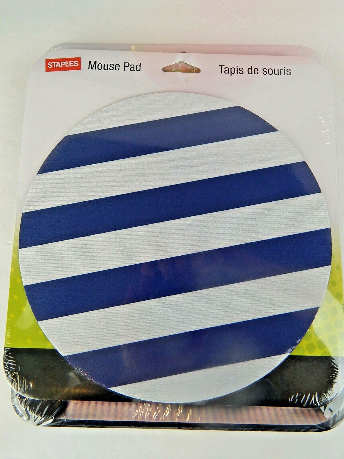 Staples Brand PC Circle Mouse Pad Blue & White