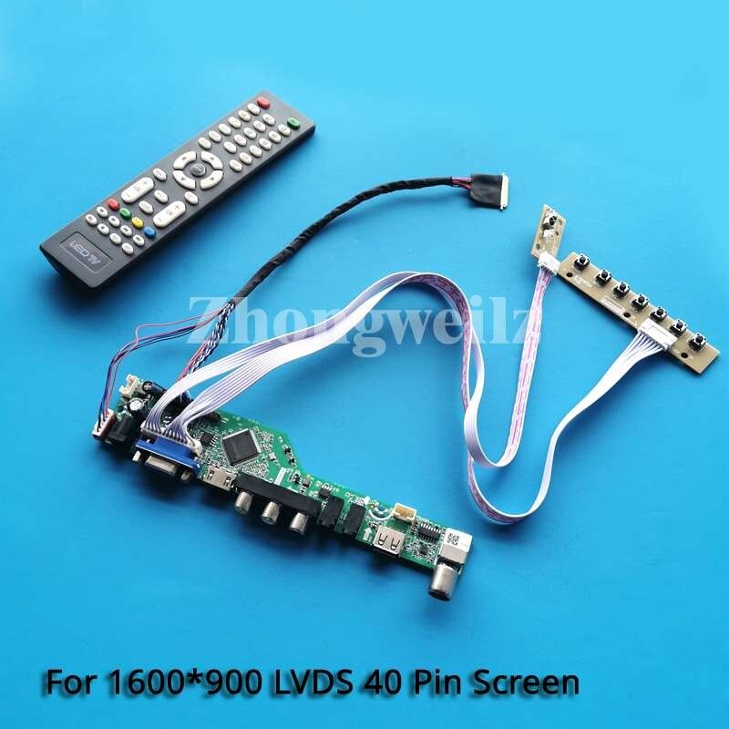 For LP140WD2-TLG1/TLHA 1600x900 VGA+HDMI+AV+USB 40 Pin LVDS LCD Driver Board Kit